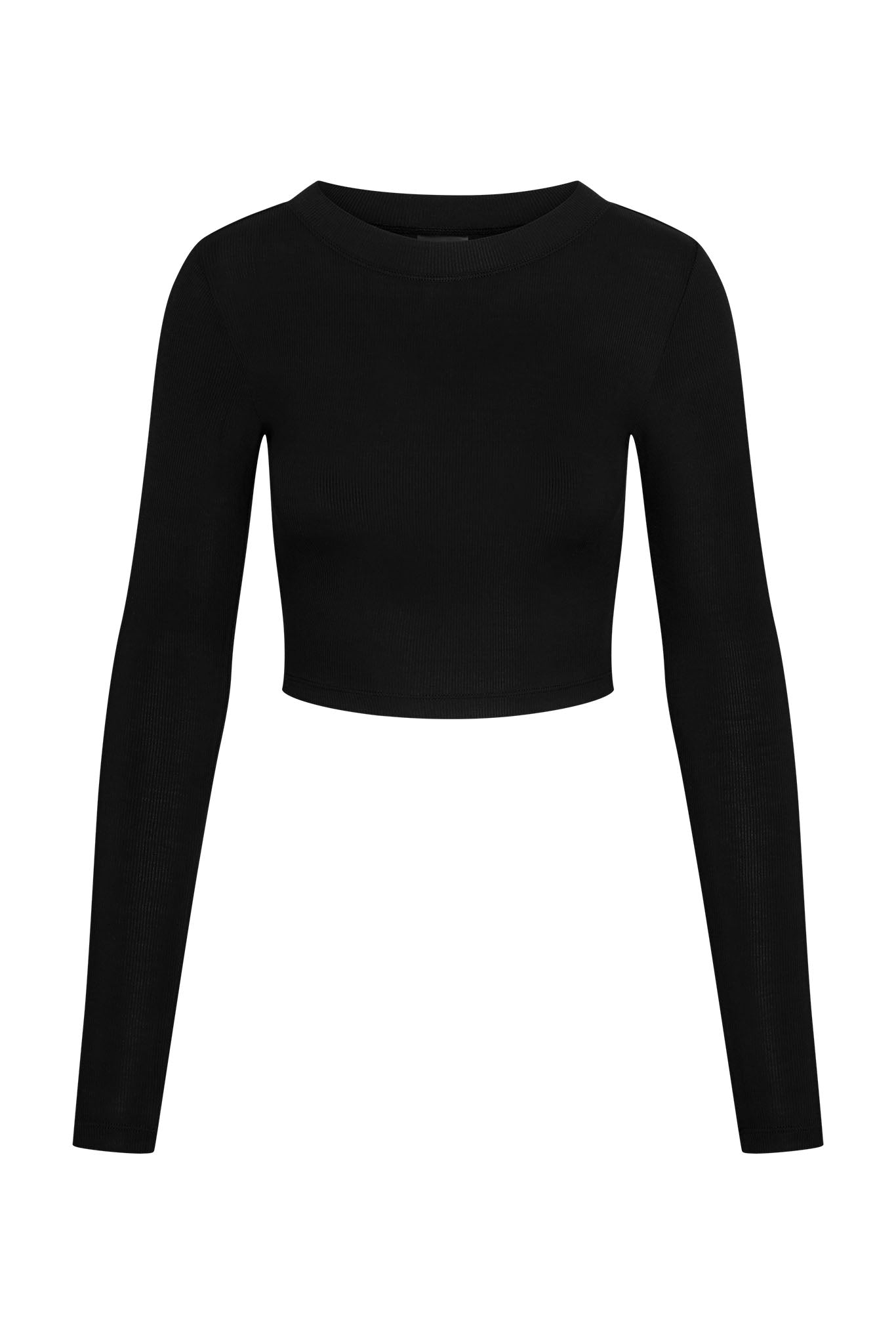 Hayworth Long Sleeve   Black Lightweight Rib