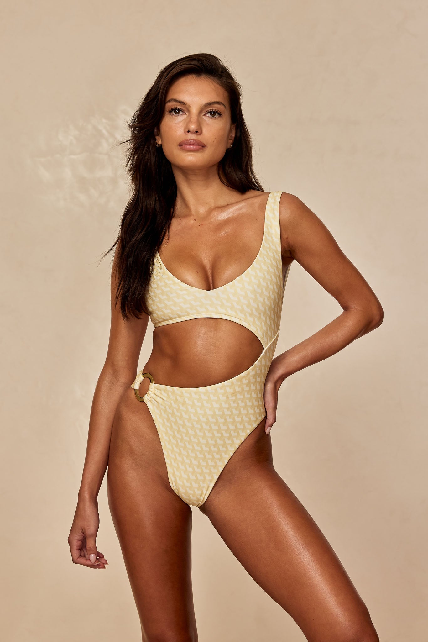 Alternative view of St. Barth's One Piece - Ivory Geo
