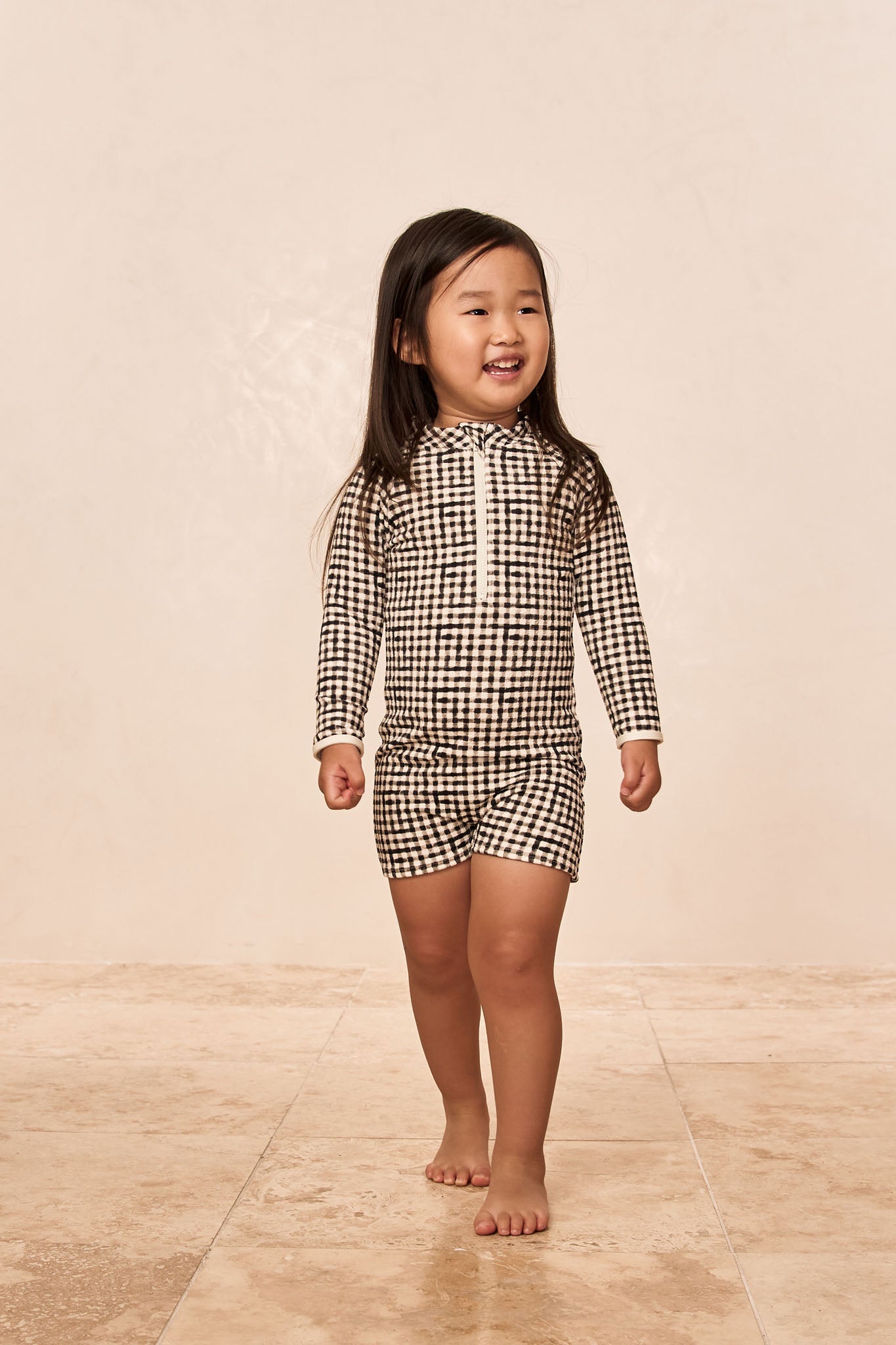 Alternative view of Hilo One Piece Kids - Black Gingham