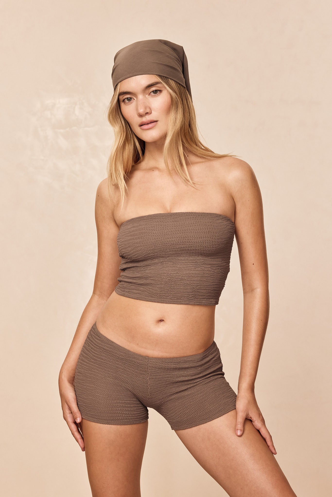 Alternative view of Cali Shorts - Stone Crinkle