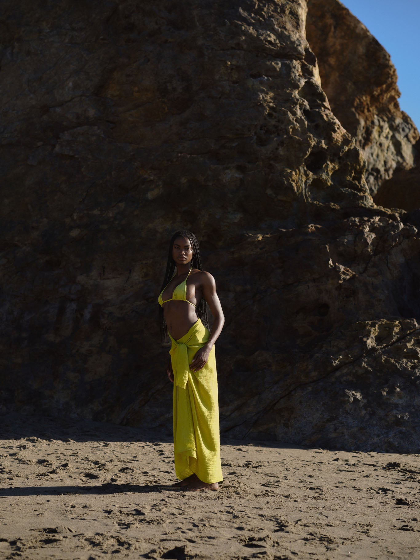 Alternative view of St. Tropez Sarong - Apple Crinkle Linen