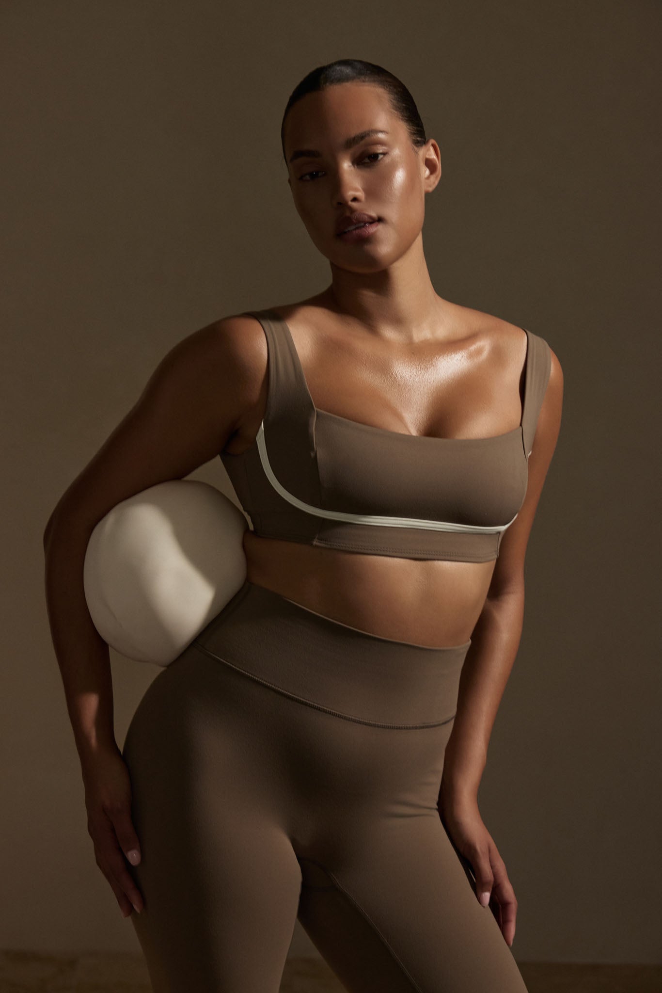 Alternative view of Zion Bra - Stone/Ivory Jersey