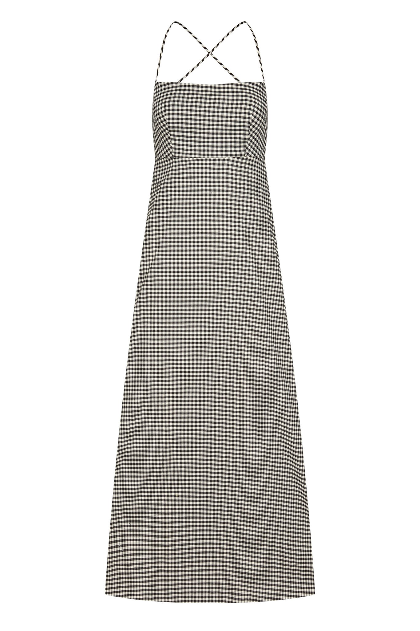 Montpellier Dress - Black Gingham