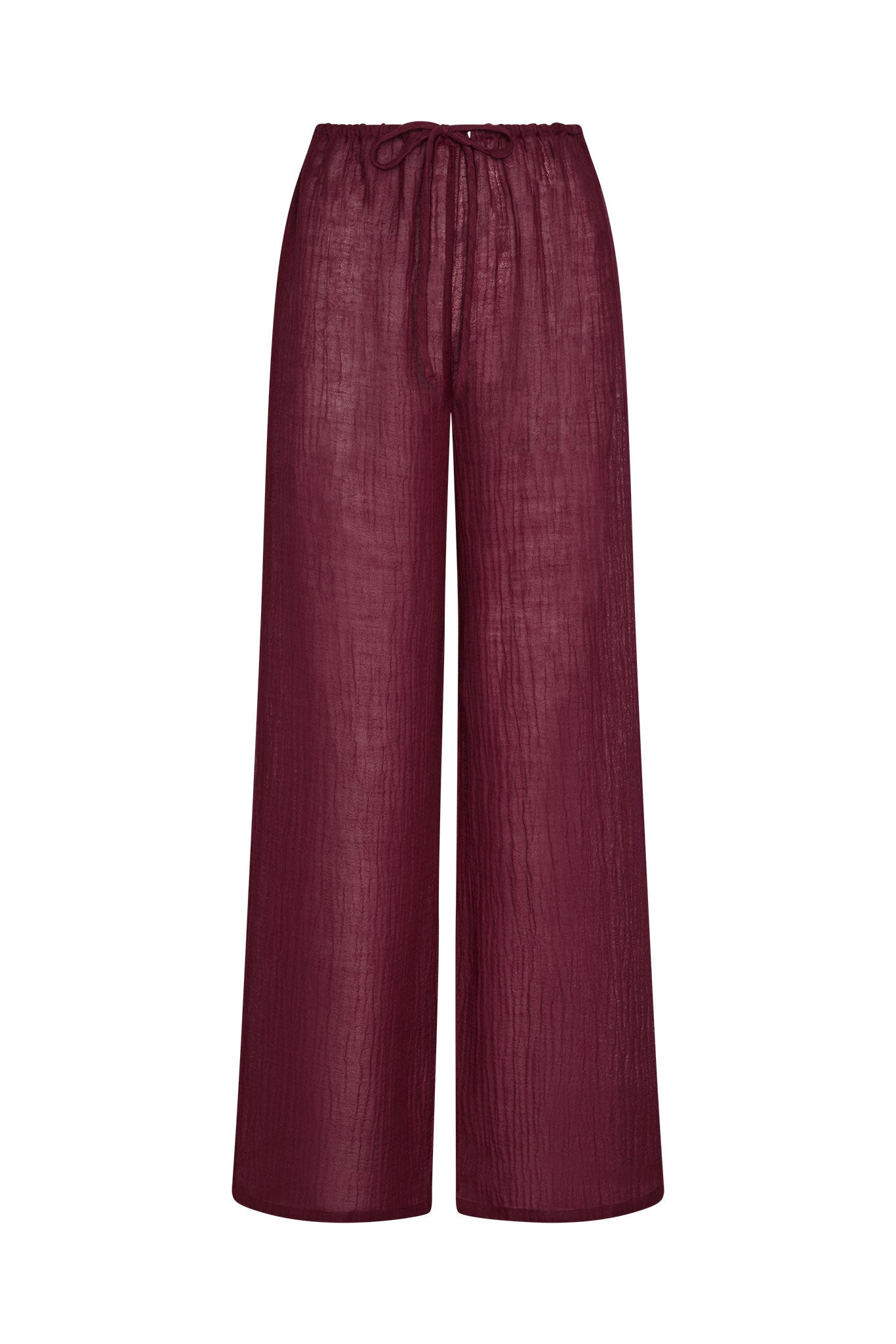 Belize Pant - Fig Crinkle Linen