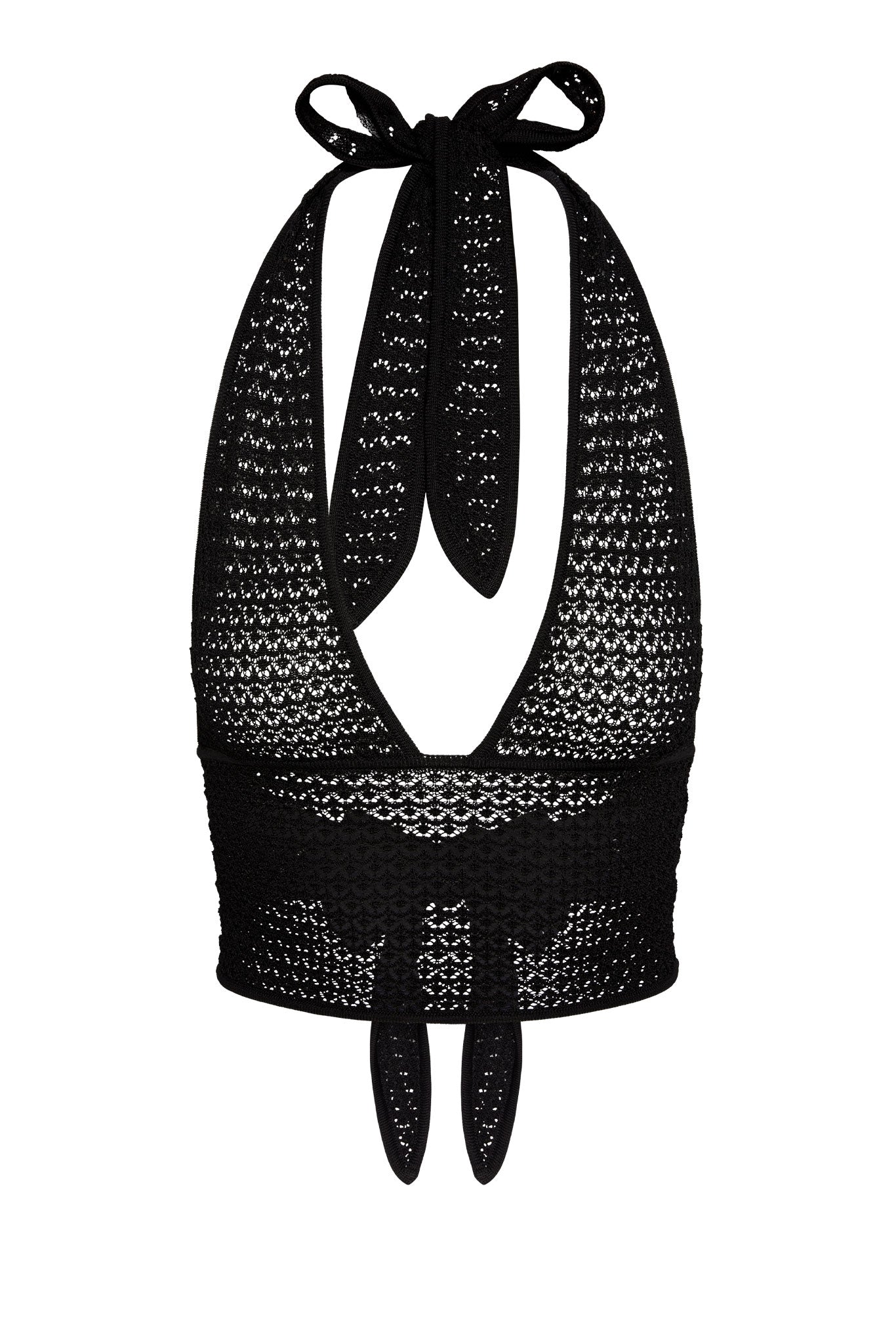 Toulon Top - Black Lace Crochet