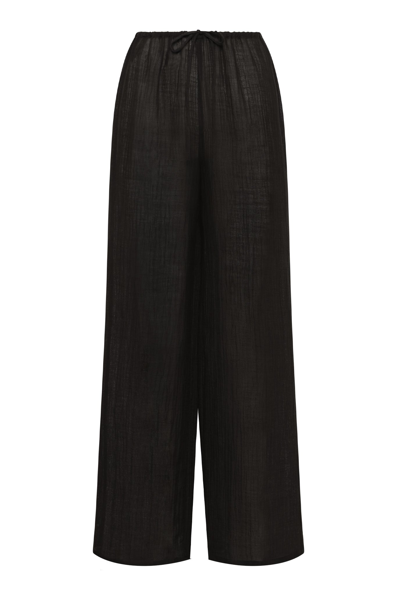 Belize Pant - Black Crinkle Linen