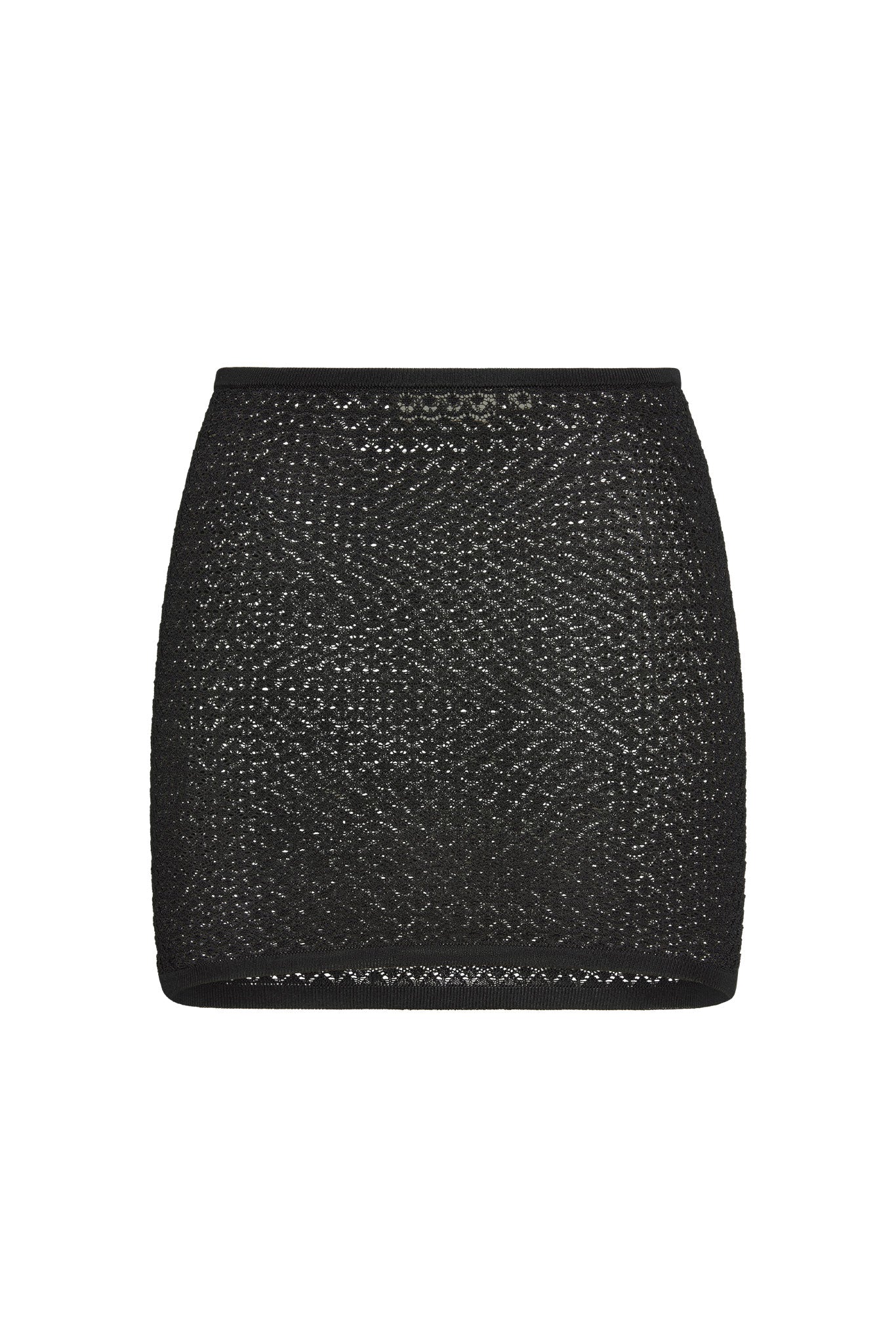 Cartagena Micro Skirt - Black Lace Crochet