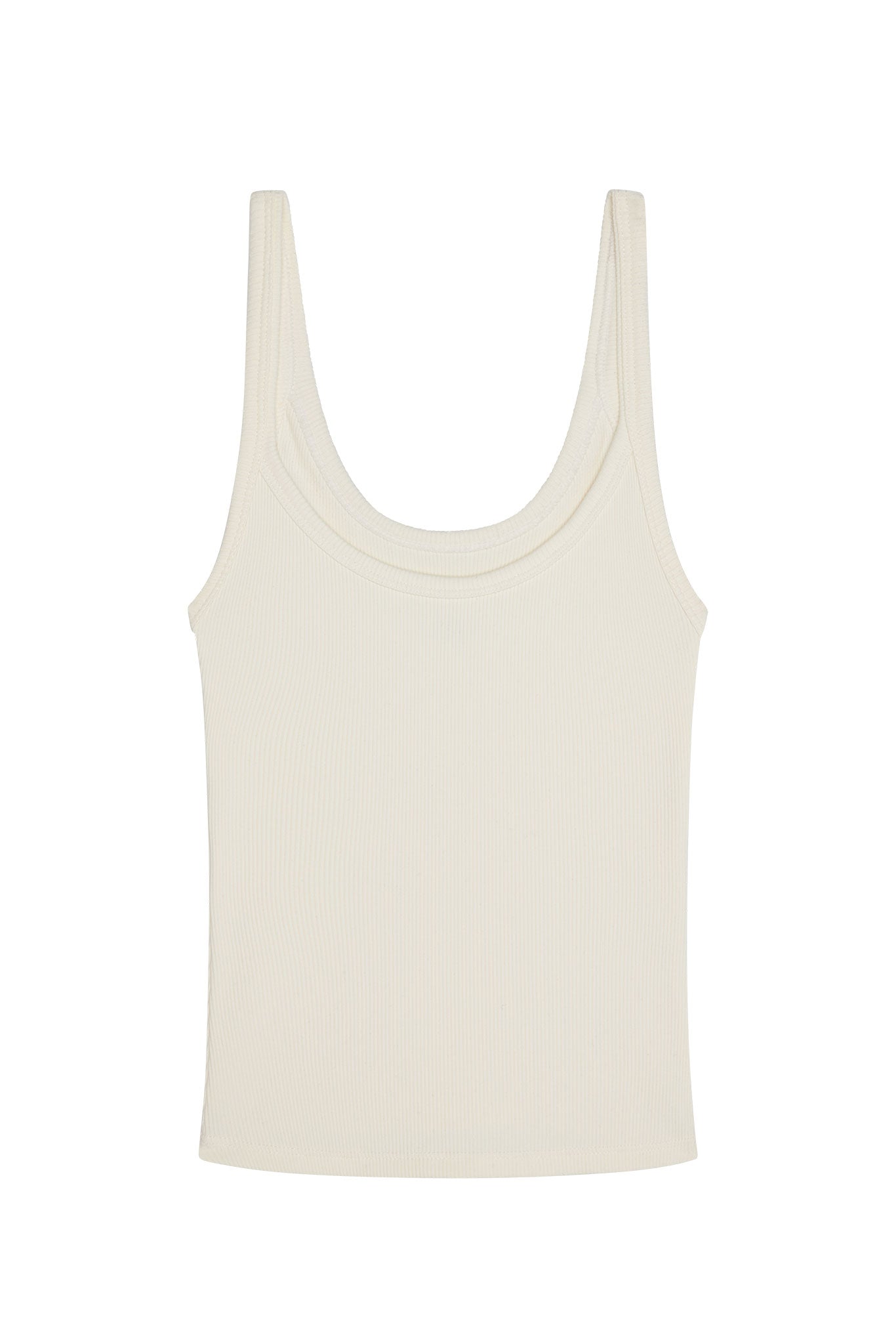 Devin Tank Long   Ivory Rib