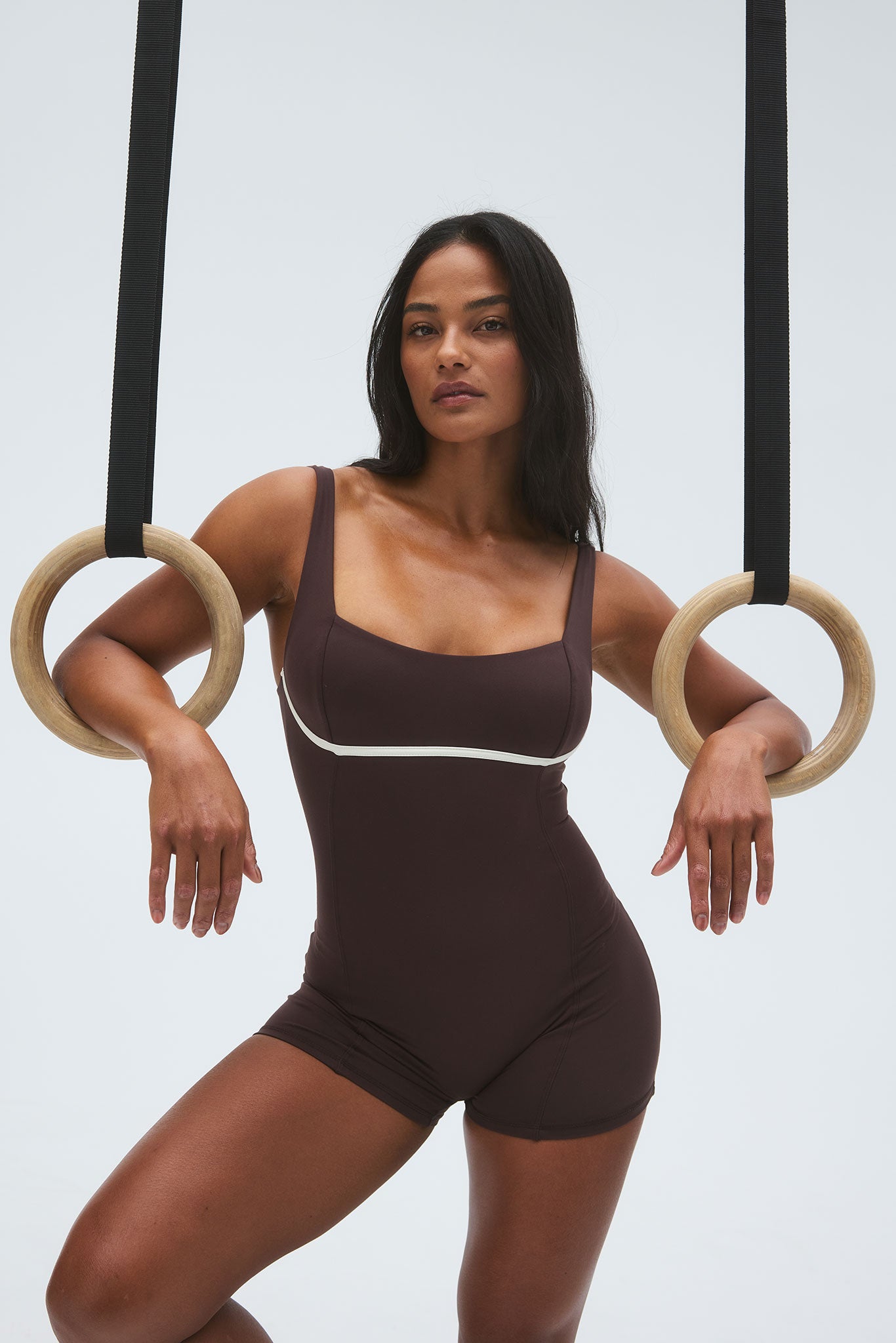 Alternative view of Zion Romper - Espresso/Ivory