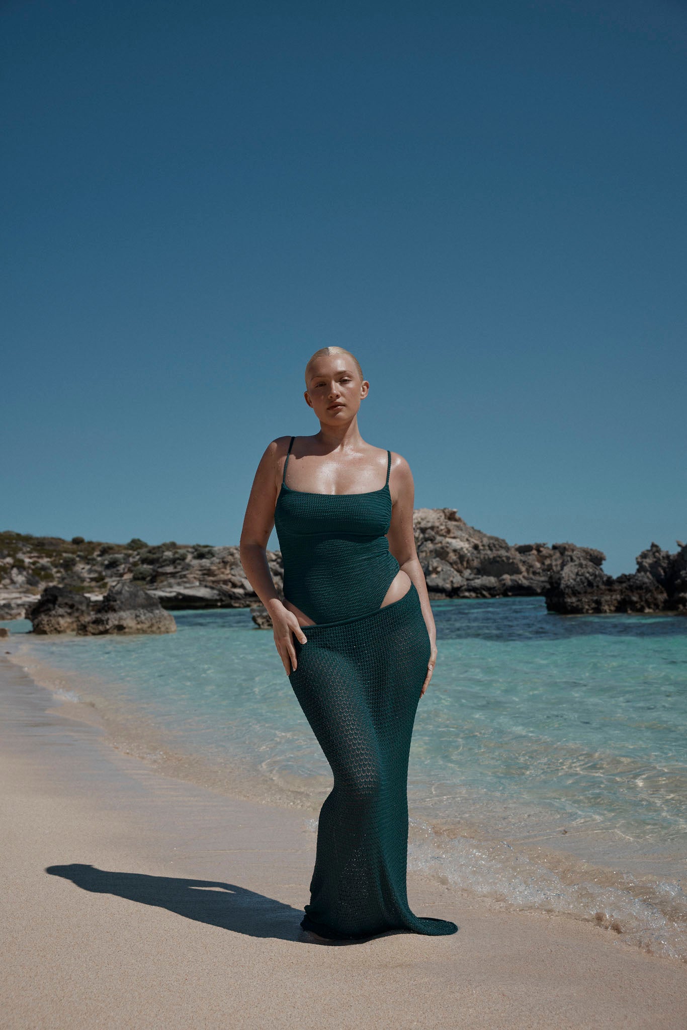 Alternative view of Sausalito One Piece - Evergreen Crinkle