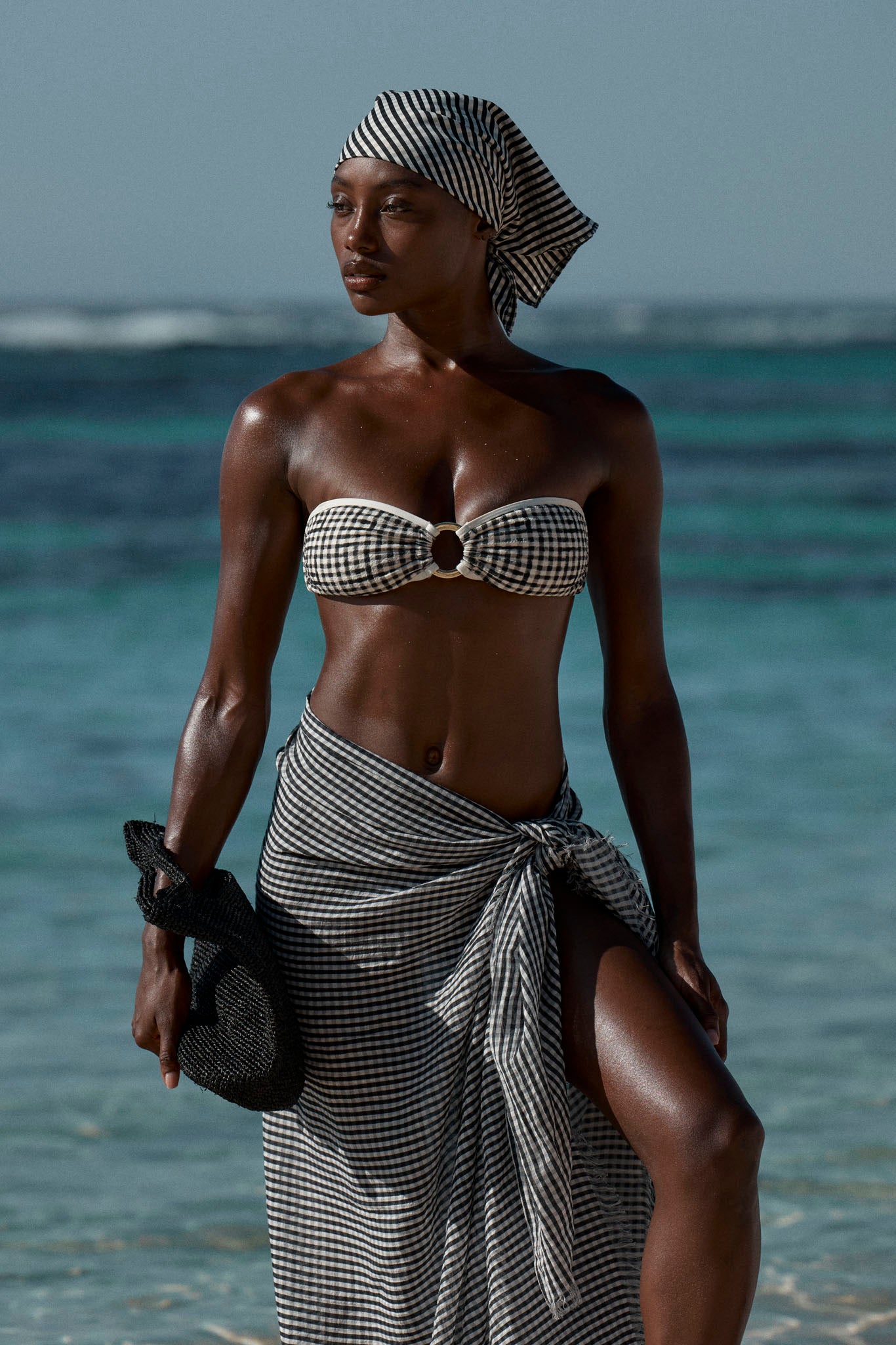 Alternative view of Costa Rica Top Colorblock - Black Gingham