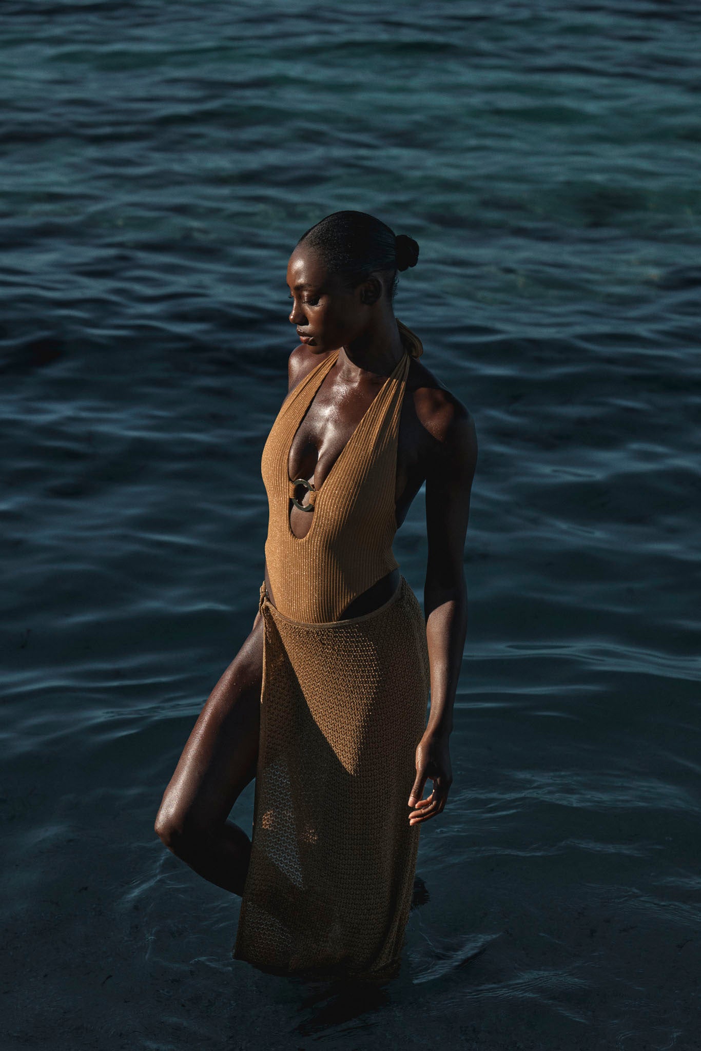 Alternative view of Palermo Skirt - Antique Gold Lace Crochet