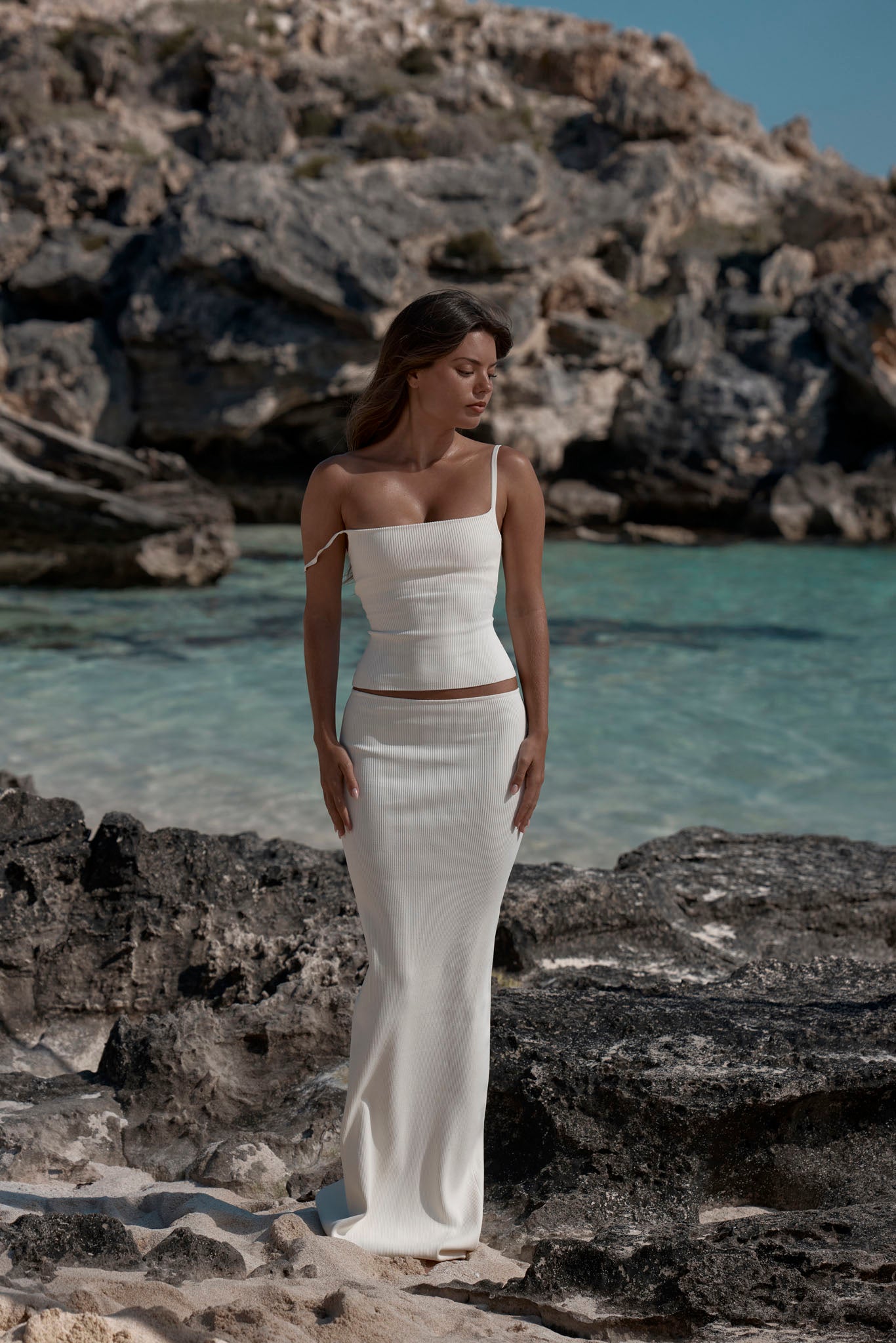 Alternative view of Provence Top - Ivory Knit Rib