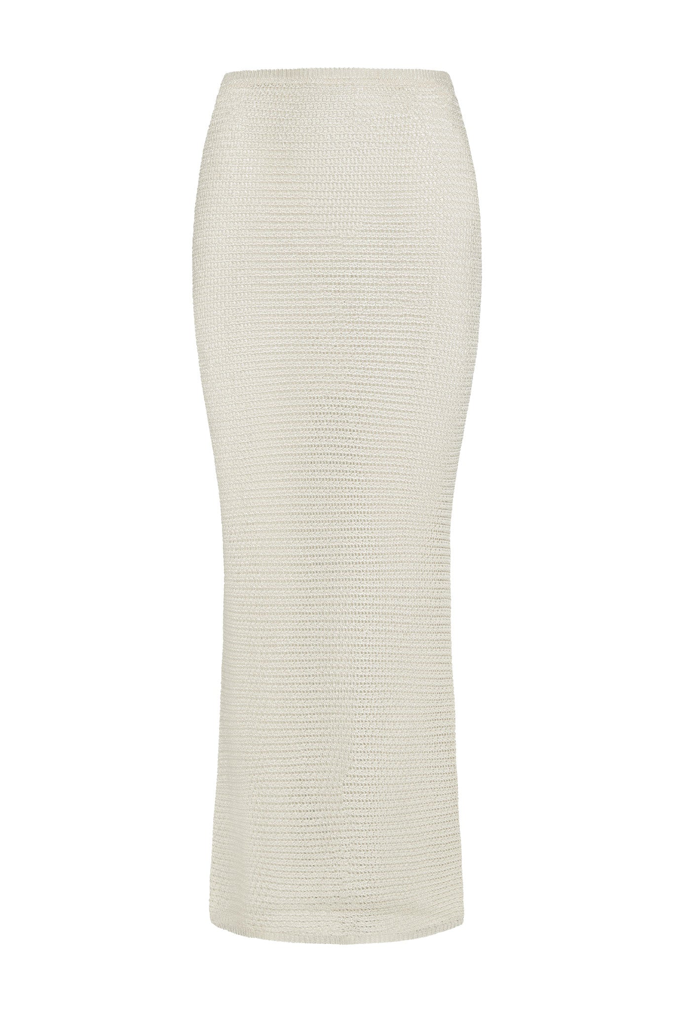 Fontelina Midi Skirt - Ivory Shiny Treble Knit