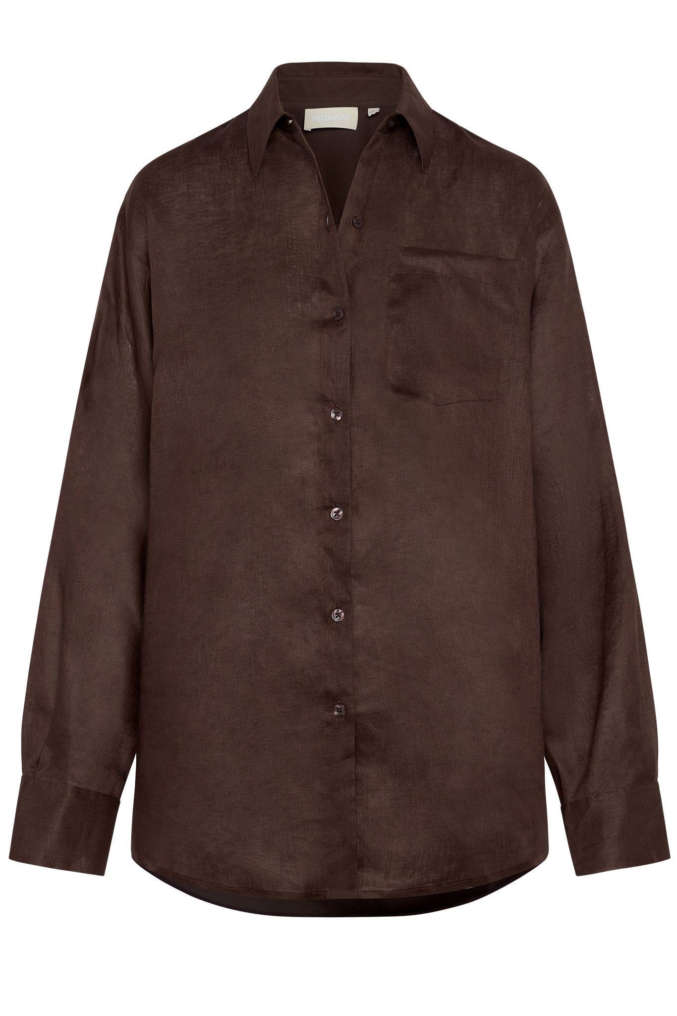 La Jolla Linen Shirt - Espresso Linen