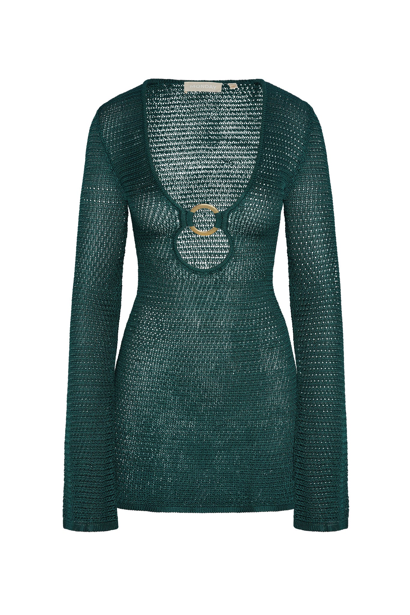 Montego Mini Dress - Evergreen Treble Knit