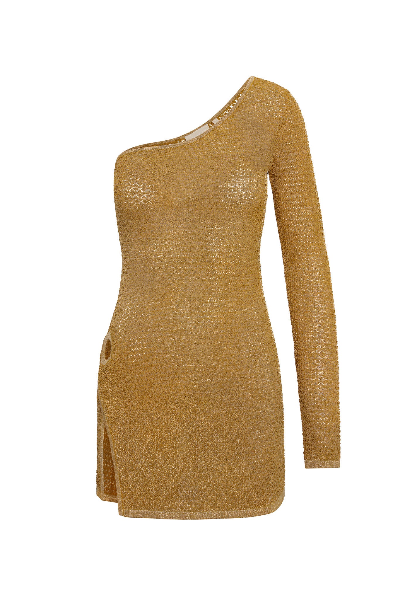 Palermo Mini Dress - Antique Gold Lace Crochet