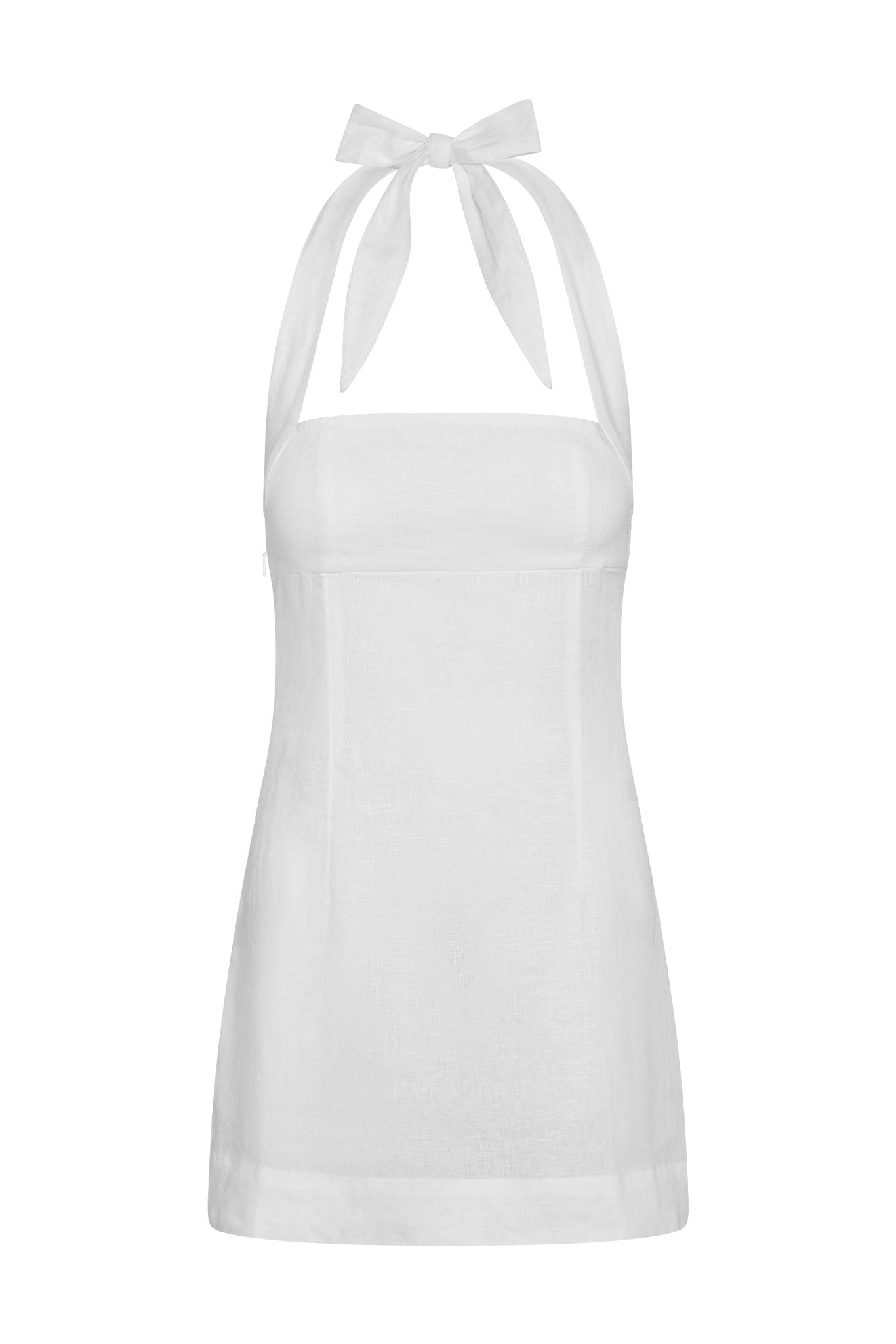 Montserrat Mini Dress - White Linen
