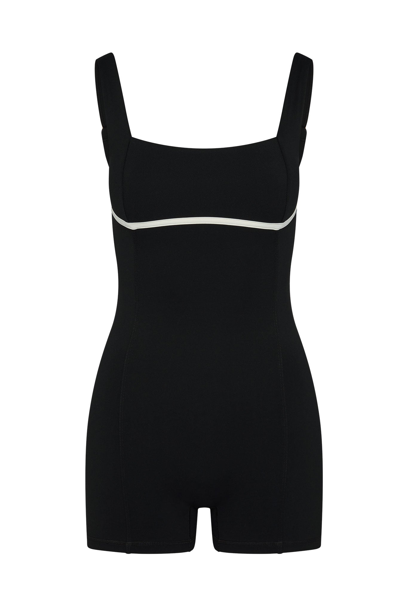 Zion Romper   Black/Ivory